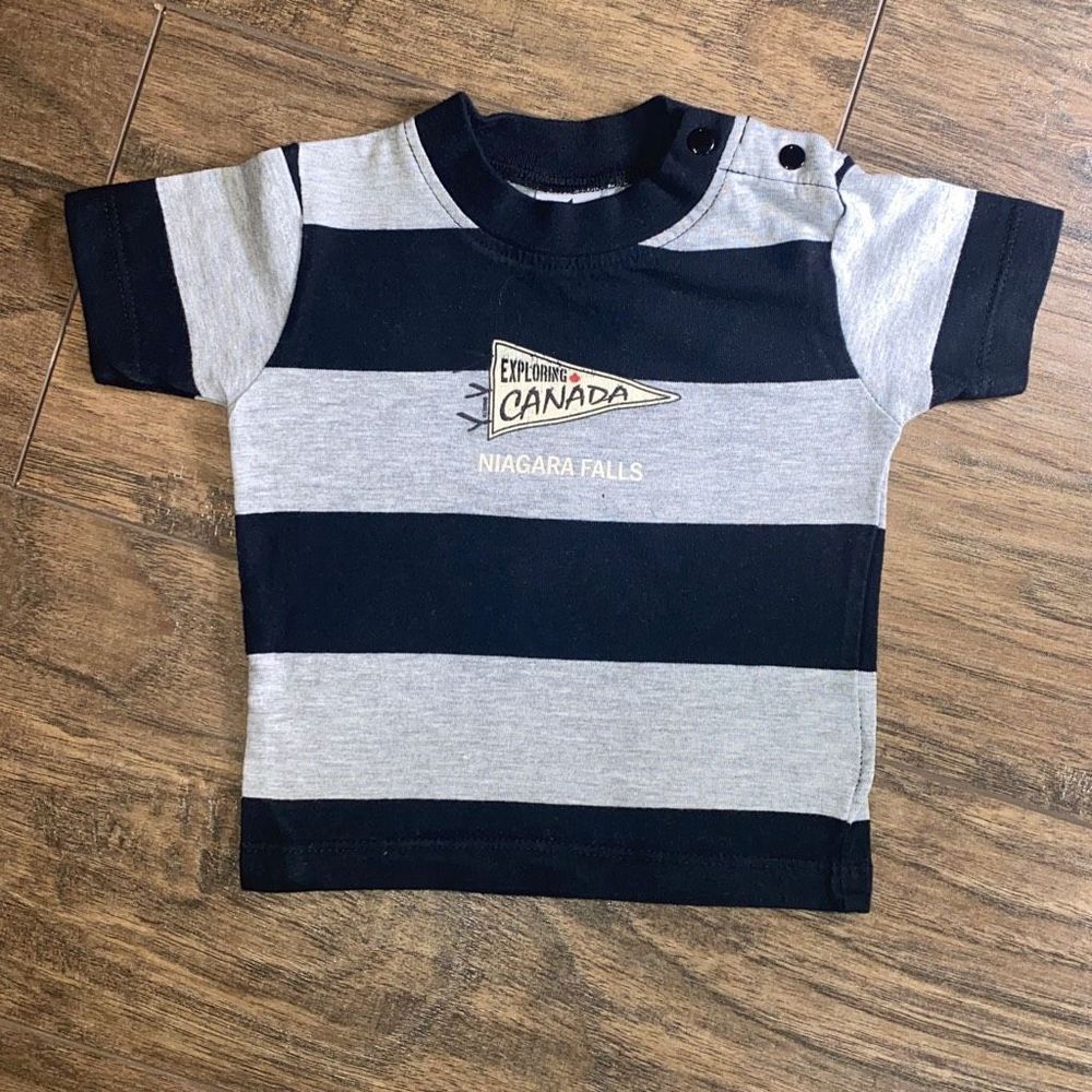 Baby Infant Exploring Canada Niagara Falls Short Sleeve Ragland T-Shirt